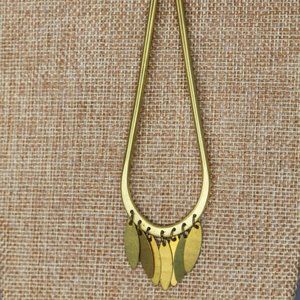 brass base metal in gold Teardrop Necklace